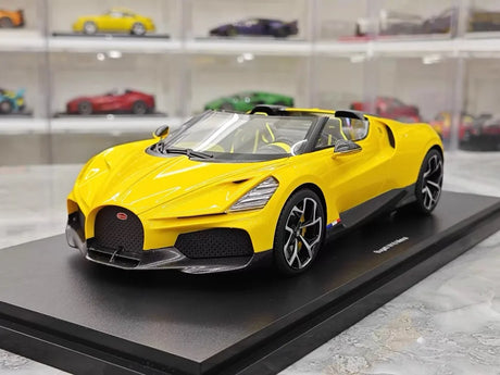 [Top Speed] 1:18 Bugatti 2022 W16 Mistral Yellow Model Car Resin