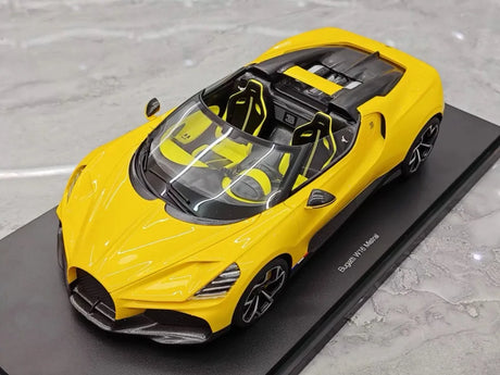 [Top Speed] 1:18 Bugatti 2022 W16 Mistral Yellow Model Car Resin