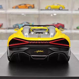 [Top Speed] 1:18 Bugatti 2022 W16 Mistral Yellow Model Car Resin