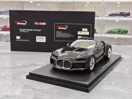 [Top Speed] 1:18 Bugatti 2024 Atlantic Black Model Car Resin