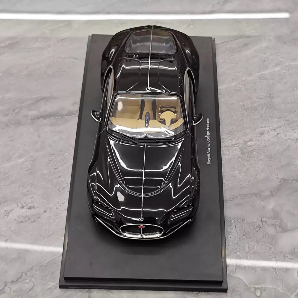 [Top Speed] 1:18 Bugatti 2024 Atlantic Black Model Car Resin