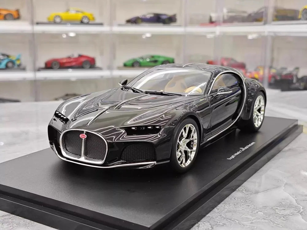 [Top Speed] 1:18 Bugatti 2024 Atlantic Black Model Car Resin