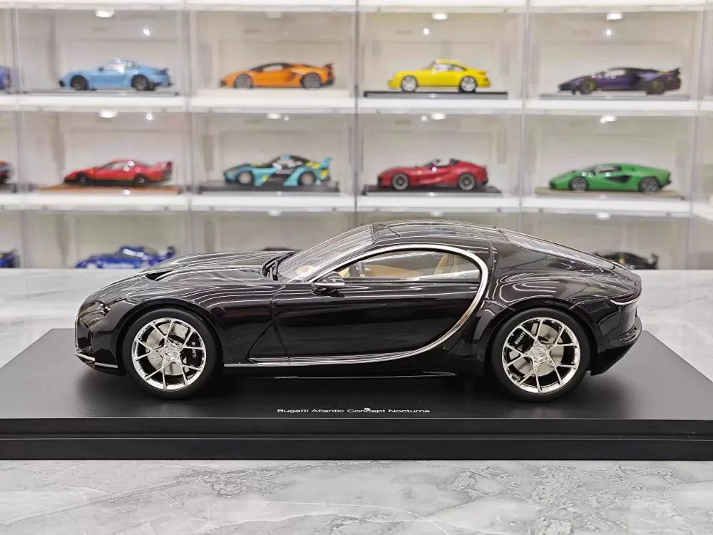 [Top Speed] 1:18 Bugatti 2024 Atlantic Black Model Car Resin