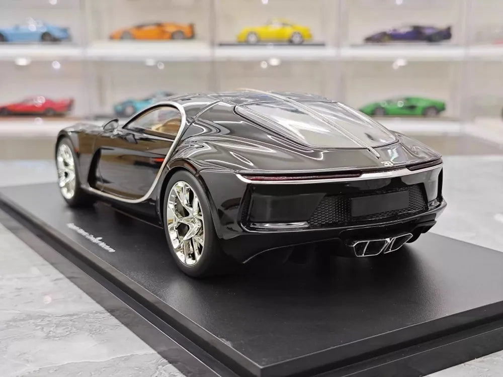 [Top Speed] 1:18 Bugatti 2024 Atlantic Black Model Car Resin