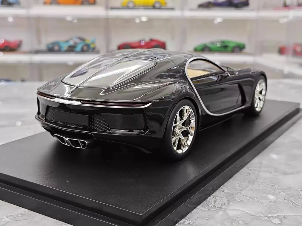 [Top Speed] 1:18 Bugatti 2024 Atlantic Black Model Car Resin