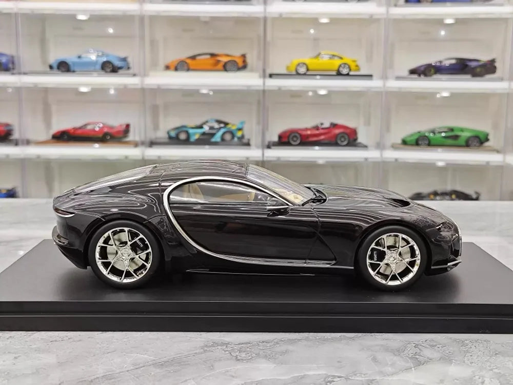 [Top Speed] 1:18 Bugatti 2024 Atlantic Black Model Car Resin