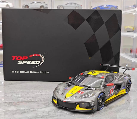 [TopSpeed] 1:18 Chevrolet 2021 Corvette C8.R Le Mans #4 Model Car Resin