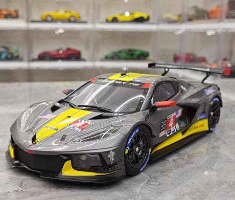 [TopSpeed] 1:18 Chevrolet 2021 Corvette C8.R Le Mans #4 Model Car Resin