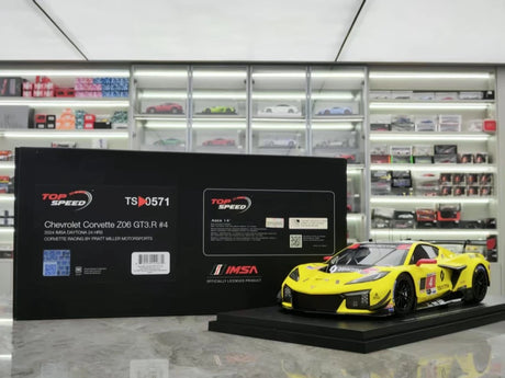 [TopSpeed] 1:18 Chevrolet 2024 Corvette GT3.R #4 Model Car Resin / Closed Body