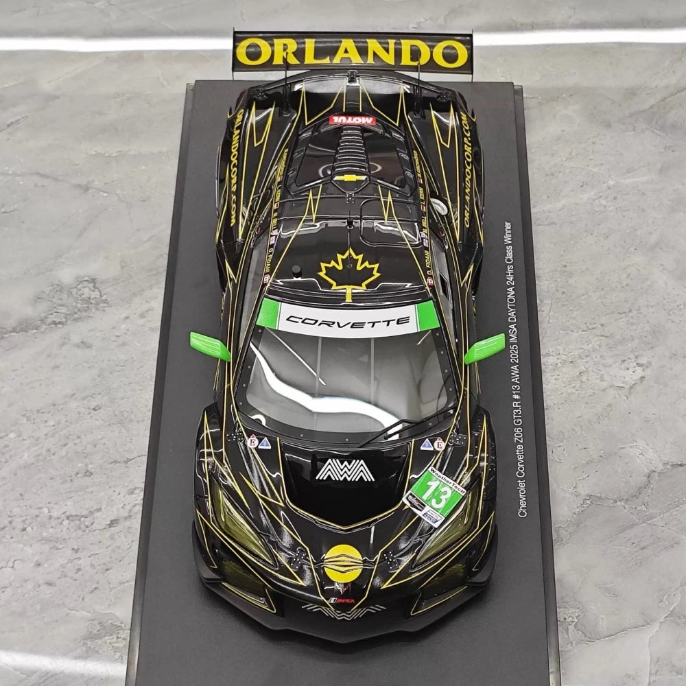 [TopSpeed] 1:18 Chevrolet 2024 Corvette Z06 GT3.R #13 Model Car Resin