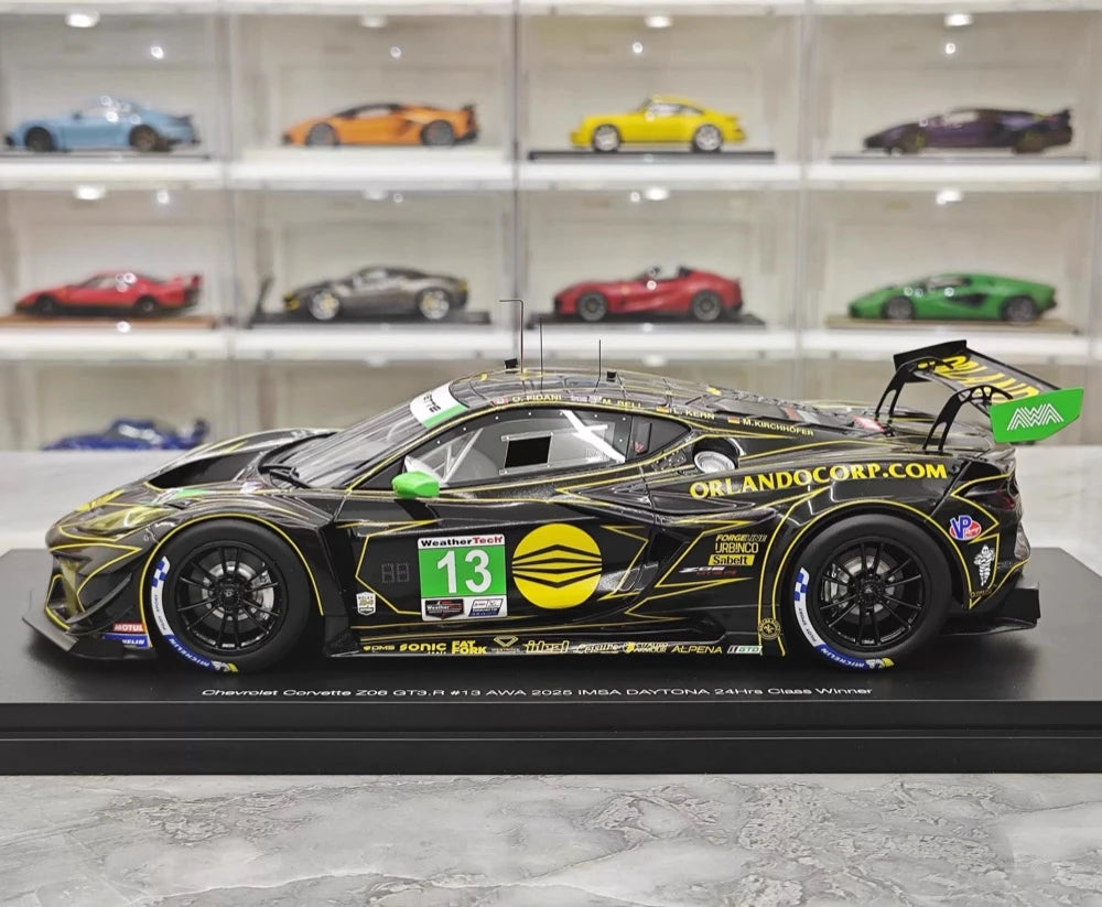 [TopSpeed] 1:18 Chevrolet 2024 Corvette Z06 GT3.R #13 Model Car Resin