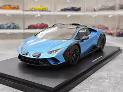 [Top Speed] 1:18 Lamborghini 2021 Huracan STO Blue Model Car Resin