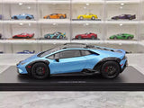 [Top Speed] 1:18 Lamborghini 2021 Huracan STO blu modellino di auto resina