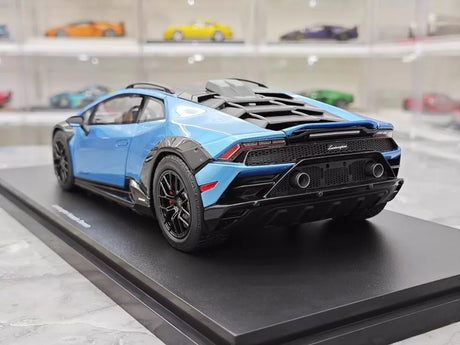 [Top Speed] 1:18 Lamborghini 2021 Huracan STO Blue Model Car Resin