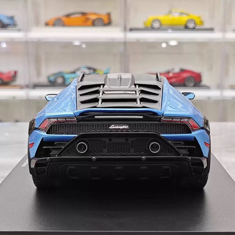 [Top Speed] 1:18 Lamborghini 2021 Huracan STO Blue Model Car Resin