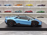 [Top Speed] 1:18 Lamborghini 2021 Huracan STO blu modellino di auto resina