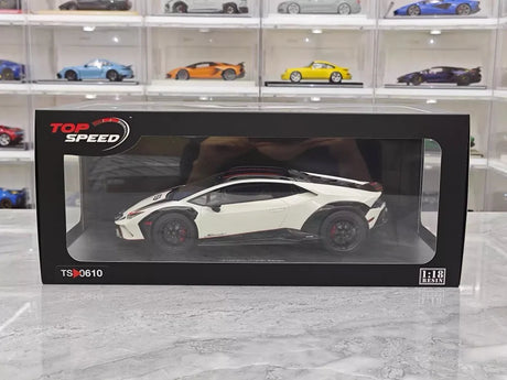 [Top Speed] 1:18 Lamborghini 2021 Huracan STO White Model Car Resin