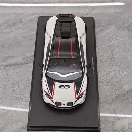 [Top Speed] 1:18 Lamborghini 2021 Huracan STO White Model Car Resin