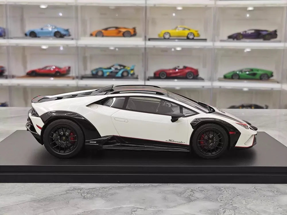 [Top Speed] 1:18 Lamborghini 2021 Huracan STO White Model Car Resin