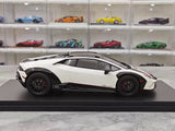 [Top Speed] 1:18 Lamborghini 2021 Huracan STO White Model Car Resin