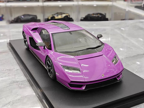 [Top Speed] 1:18 Lamborghini 2022 Countach LPI 800-4 Purple Model Car Resin