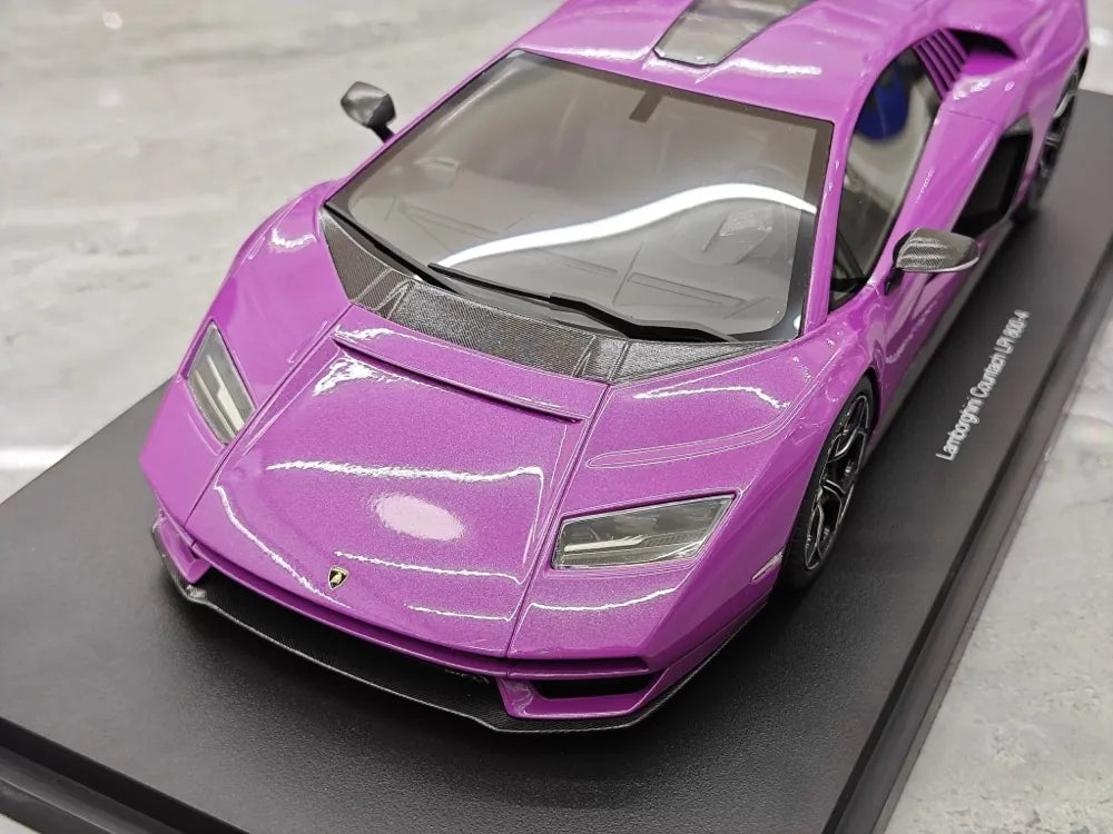 [Top Speed] 1:18 Lamborghini 2022 Countach LPI 800-4 Purple Model Car Resin
