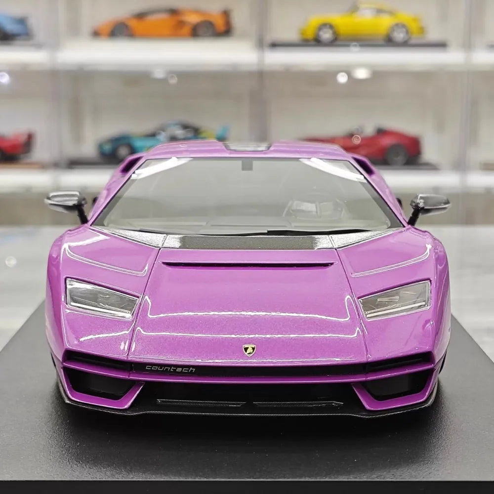 [Top Speed] 1:18 Lamborghini 2022 Countach LPI 800-4 Purple Model Car Resin