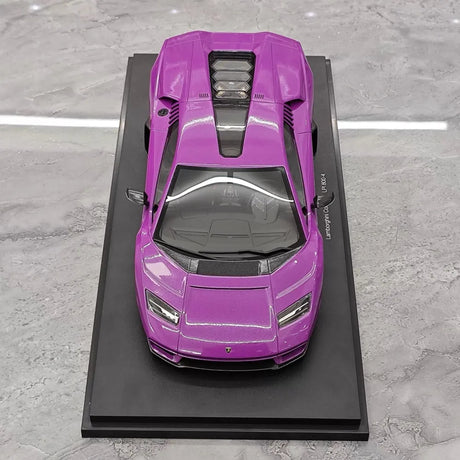 [Top Speed] 1:18 Lamborghini 2022 Countach LPI 800-4 Purple Model Car Resin