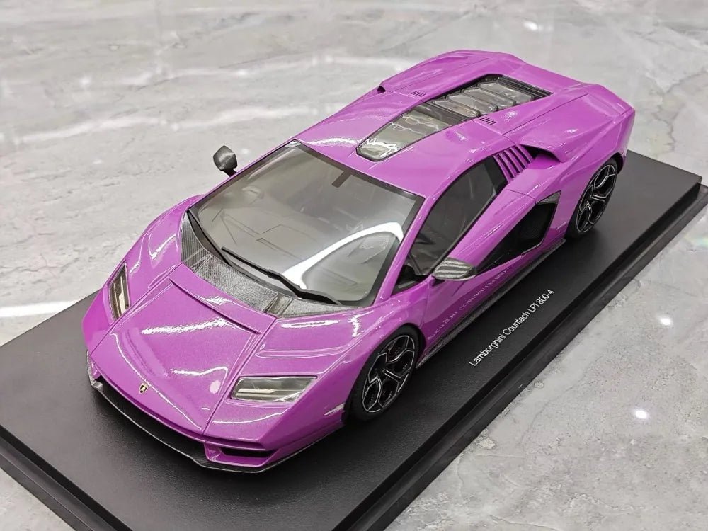 [Top Speed] 1:18 Lamborghini 2022 Countach LPI 800-4 Purple Model Car Resin