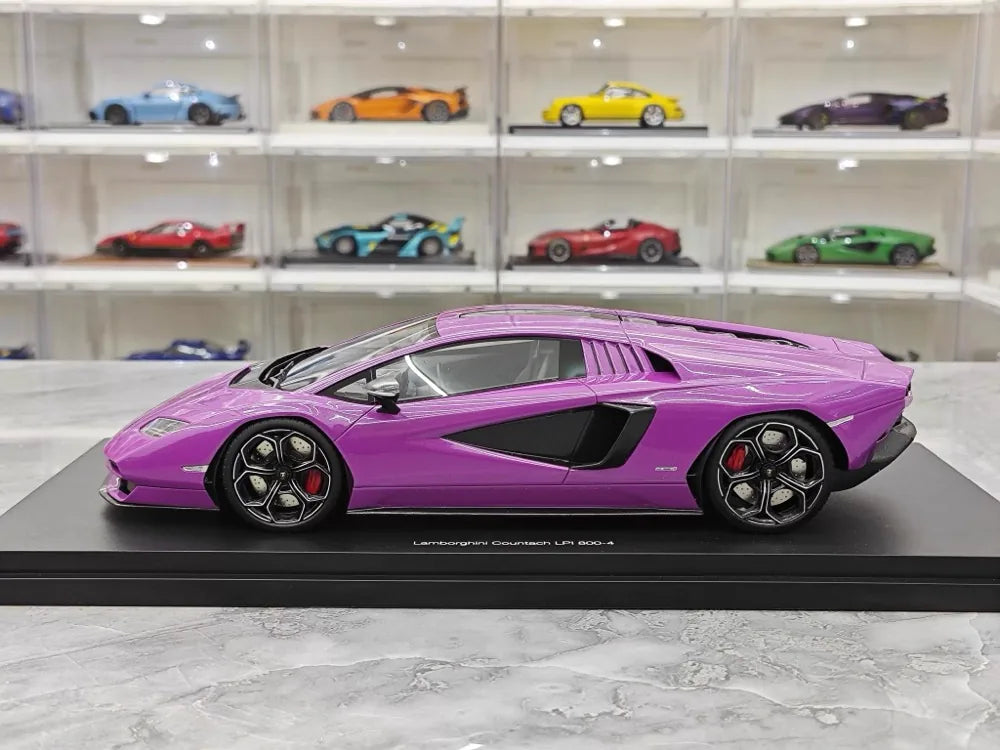 [Top Speed] 1:18 Lamborghini 2022 Countach LPI 800-4 Purple Model Car Resin