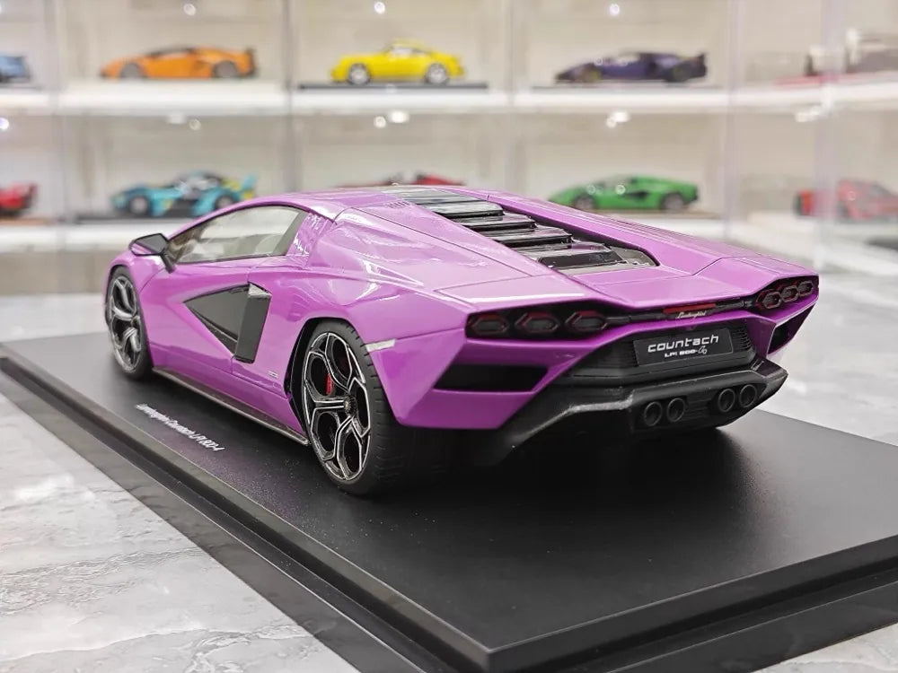 [Top Speed] 1:18 Lamborghini 2022 Countach LPI 800-4 Purple Model Car Resin