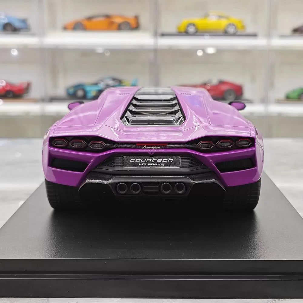[Top Speed] 1:18 Lamborghini 2022 Countach LPI 800-4 Purple Model Car Resin