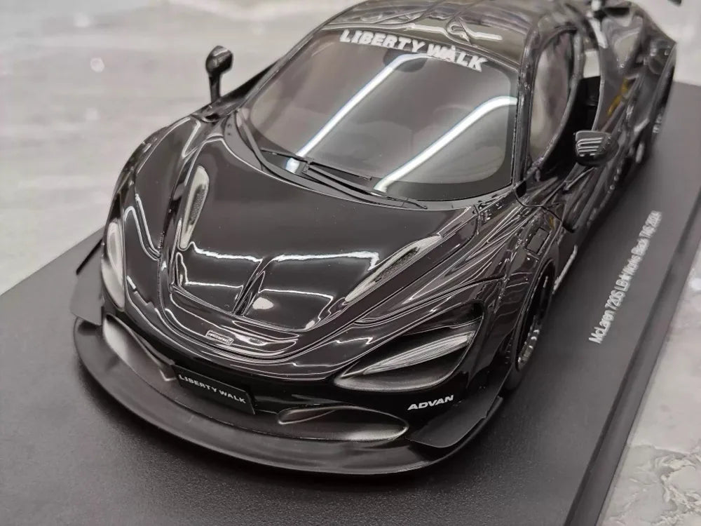 [Top Speed] 1:18 McLaren 2024 720S Liberty Walk noir voiture miniature Resin