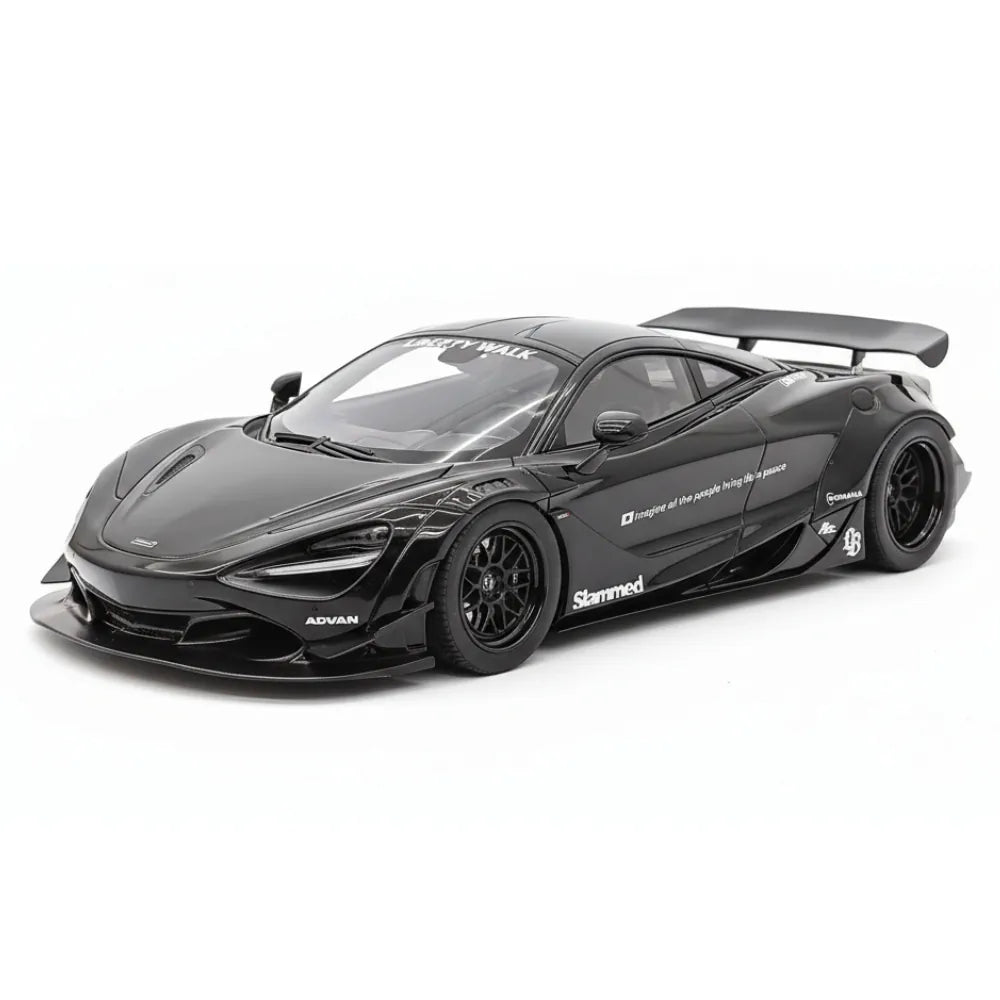 [Top Speed] 1:18 McLaren 2024 720S Liberty Walk noir voiture miniature Resin
