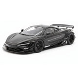[Top Speed] 1:18 McLaren 2024 720S Liberty Walk svart modellbil harts