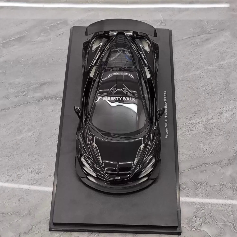 [Top Speed] 1:18 McLaren 2024 720S Liberty Walk noir voiture miniature Resin