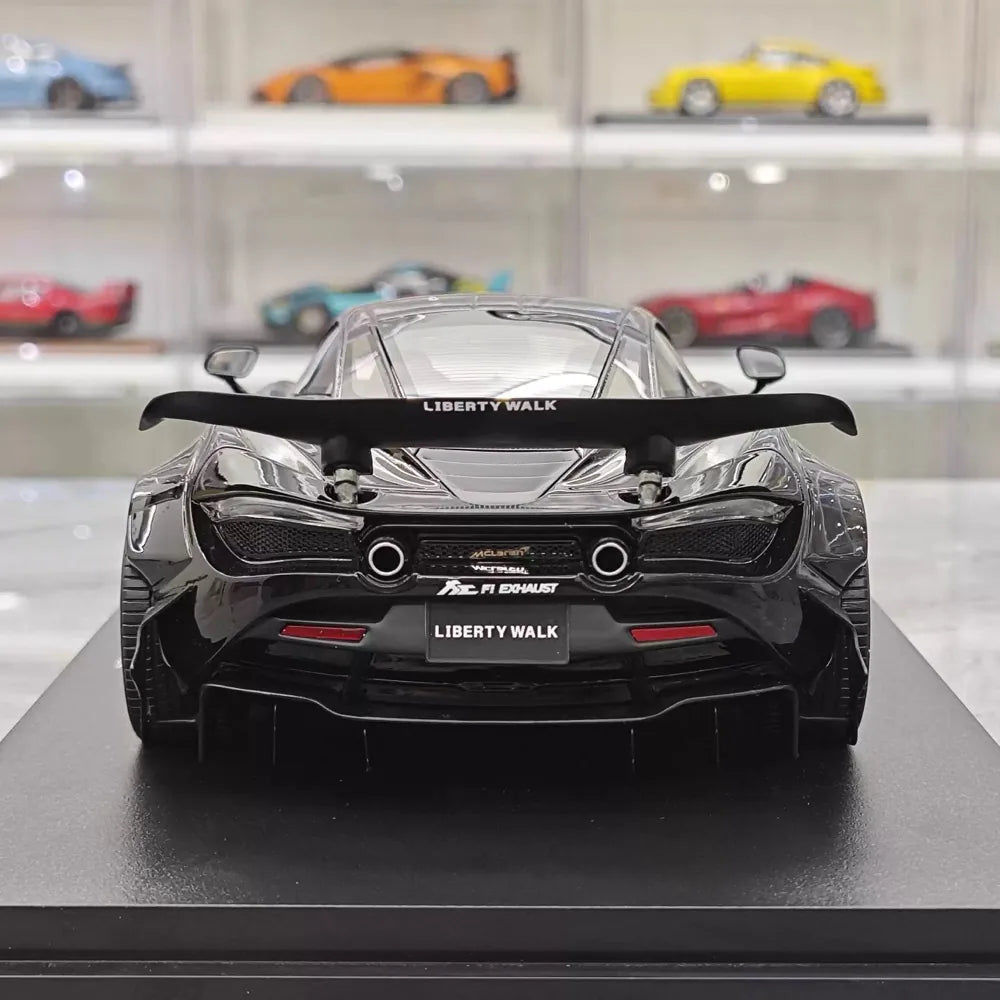 [Top Speed] 1:18 McLaren 2024 720S Liberty Walk noir voiture miniature Resin