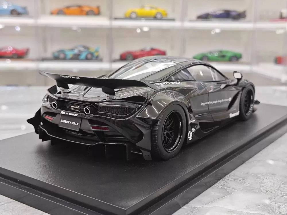 [Top Speed] 1:18 McLaren 2024 720S Liberty Walk noir voiture miniature Resin