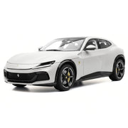 Ferrari 2023 Purosangue vit 1:22 – modellbil i gjuten metall för display