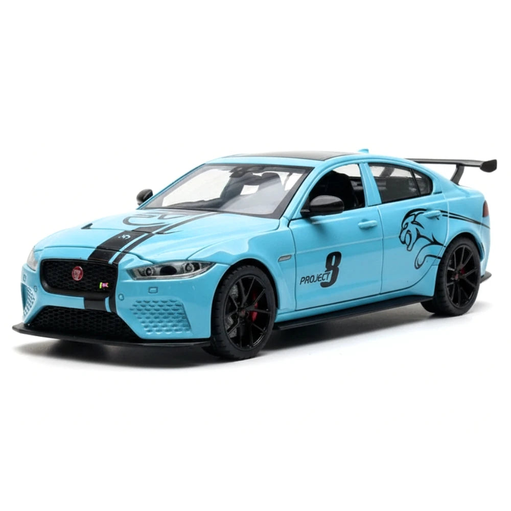 [TOY] 1:24 Jaguar 2017 XE SV Project 8 Blue Model Car Die-Cast