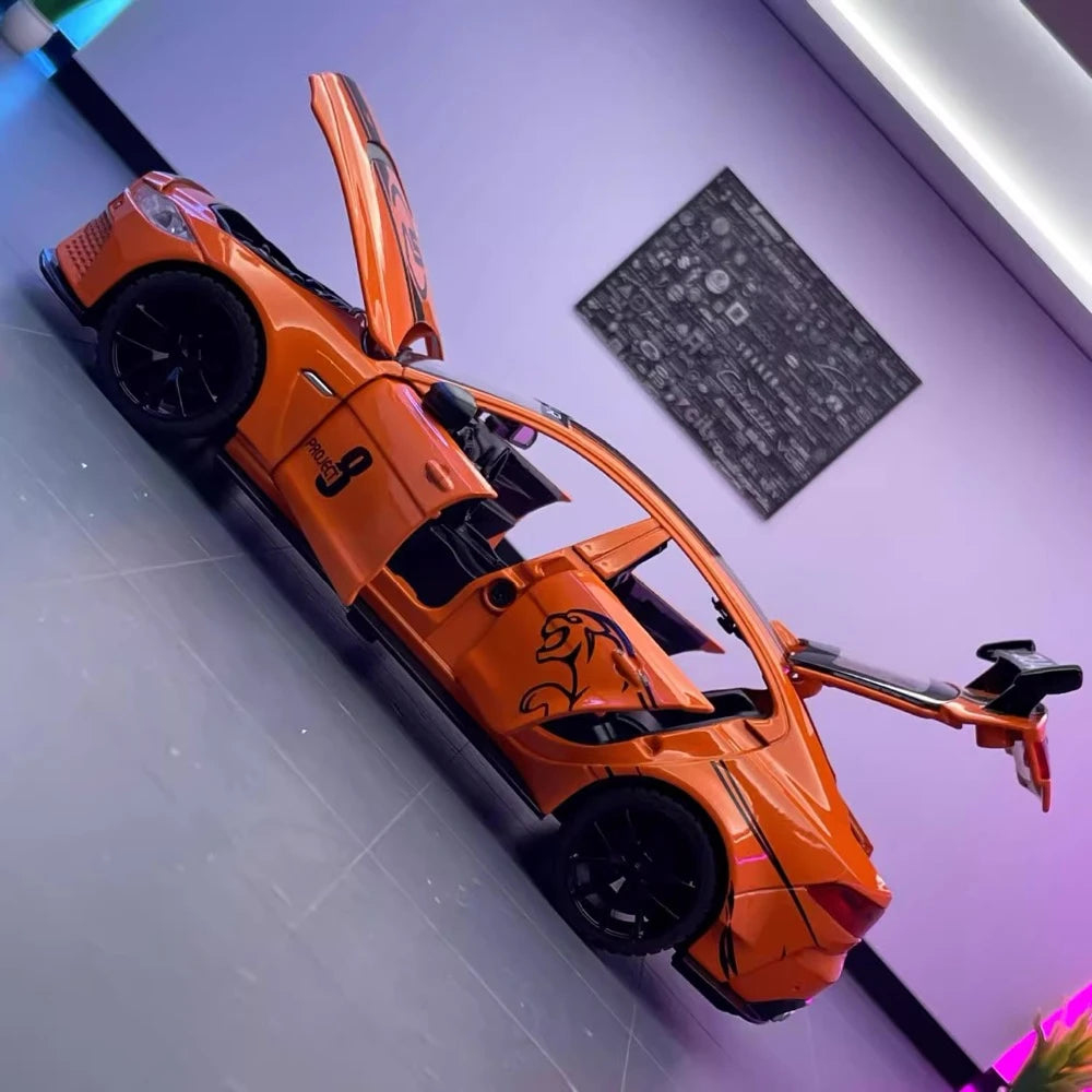 [TOY] 1:24 Jaguar 2017 XE SV Project 8 Orange Model Car Die-Cast