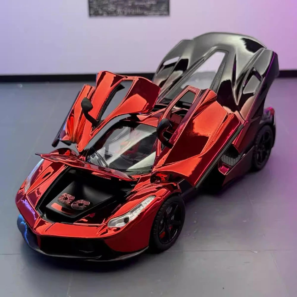 [TOY] 1:24 Ferrari 2016 LaFerrari Electroplated rosso modellino di auto Die-Cast