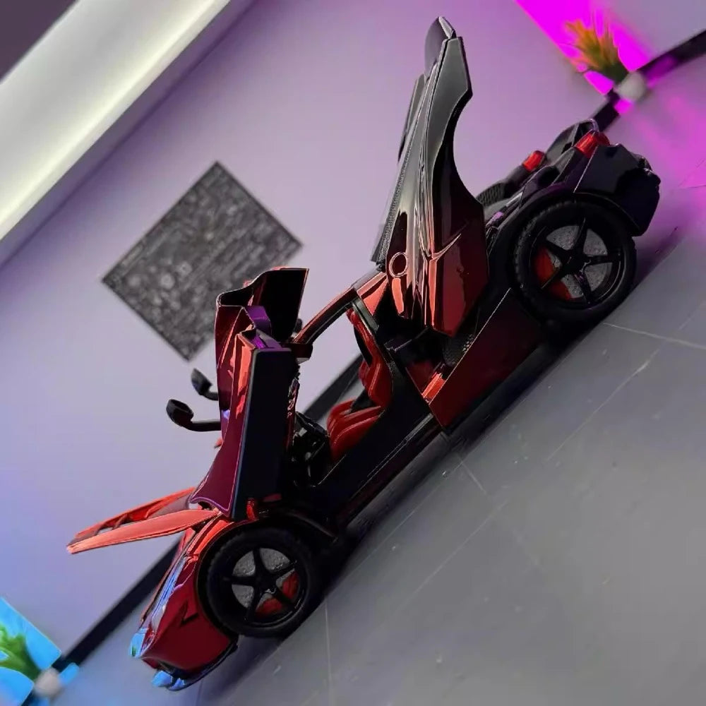 [TOY] 1:24 Ferrari 2016 LaFerrari Electroplated rosso modellino di auto Die-Cast