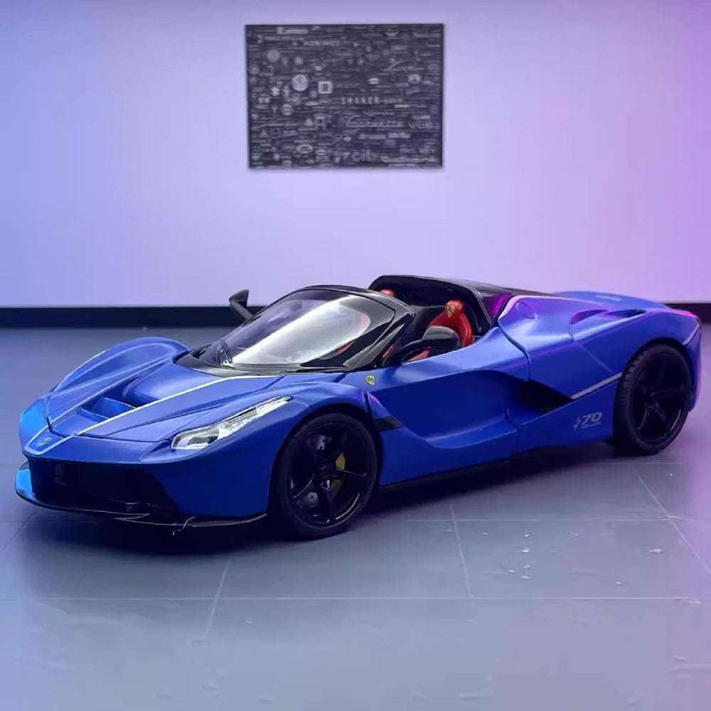 [TOY] 1:24 Ferrari 2016 LaFerrari Aperta Blue Model Car Die-Cast