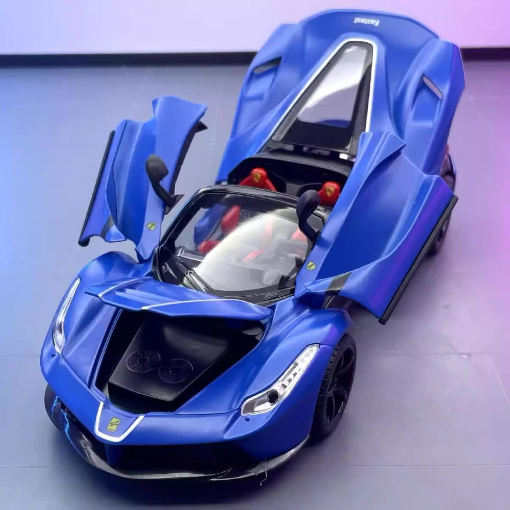 [TOY] 1:24 Ferrari 2016 LaFerrari Aperta Blue Model Car Die-Cast