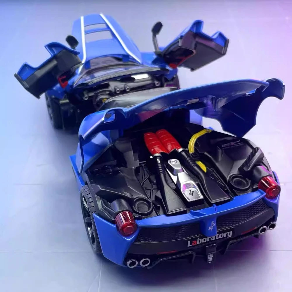 [TOY] 1:24 Ferrari 2016 LaFerrari Aperta Blue Model Car Die-Cast