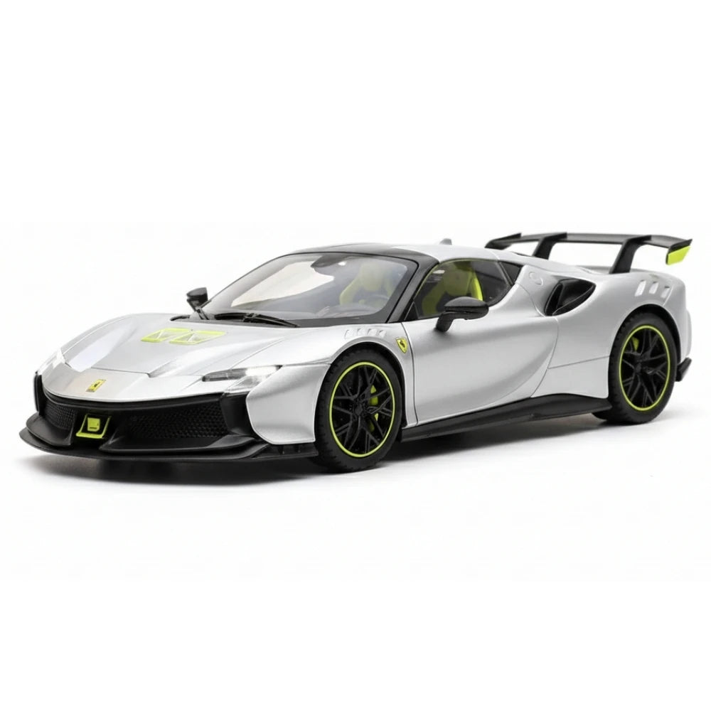 [TOY] 1:24 Ferrari 2023 SF90 XX Stradale Silver Model Car Die-Cast