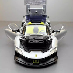 [TOY] 1:24 Ferrari 2023 SF90 XX Stradale Silver Model Car Die-Cast