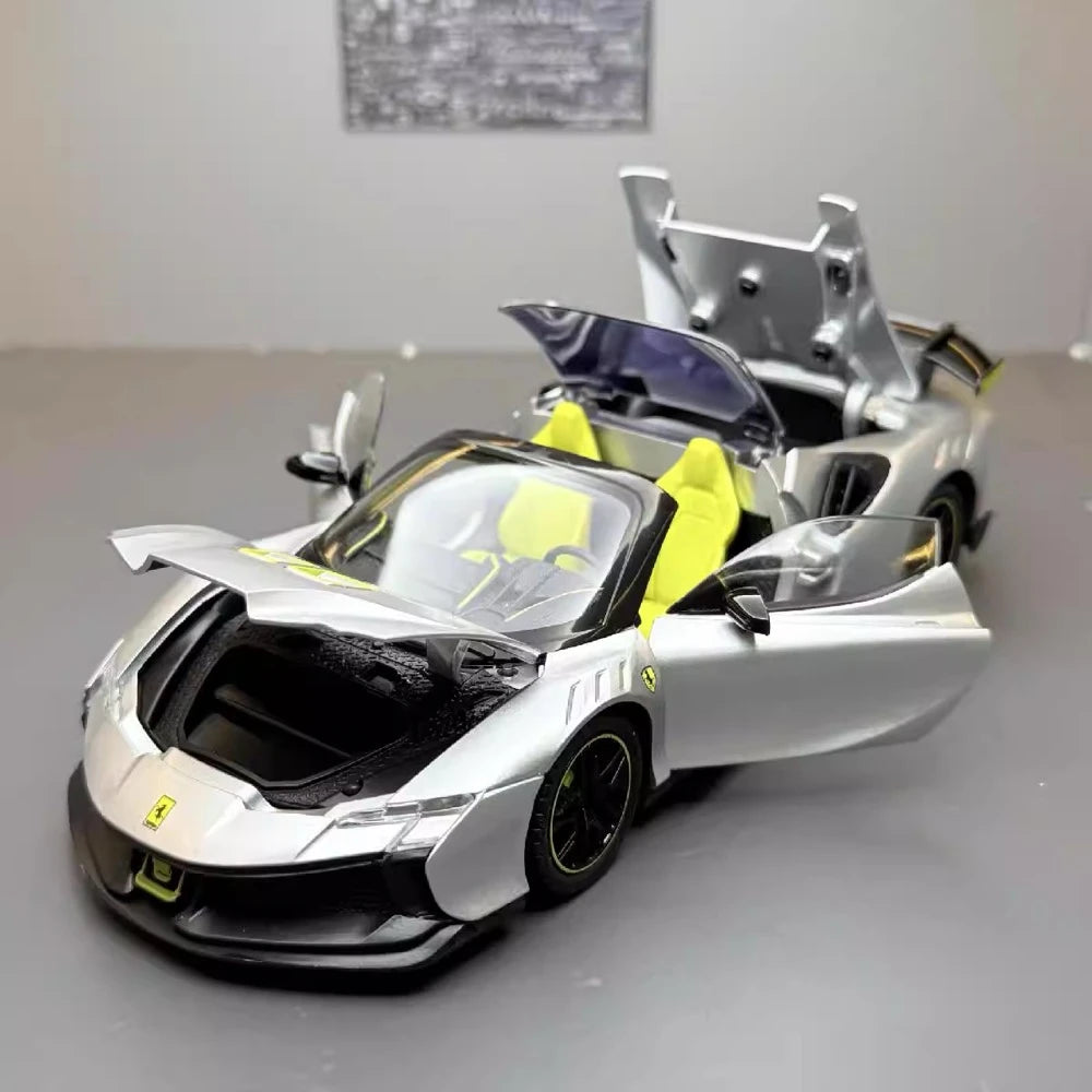 [TOY] 1:24 Ferrari 2023 SF90 XX Stradale Silver Model Car Die-Cast