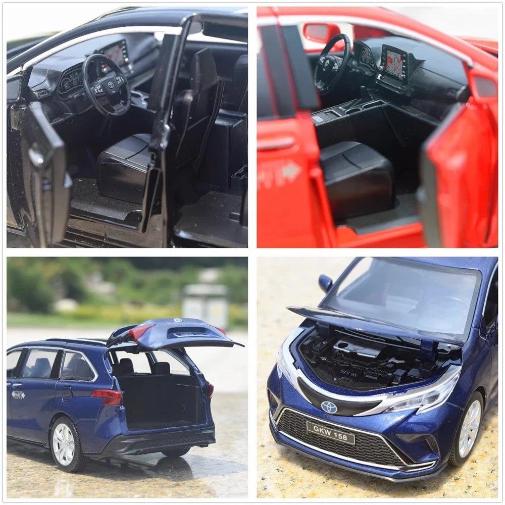 [TOY] 1:24 Toyota 2020 Sienna XL40 Blue Model Car Die-Cast